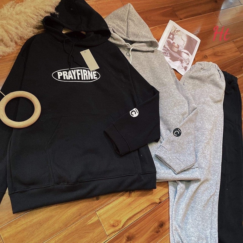 Bộ Pray chữ C chất nỉ ngoại H2 Chất Cotton Mát Mịn Thấm Hút Mồ Hôi In Hình Đẹp