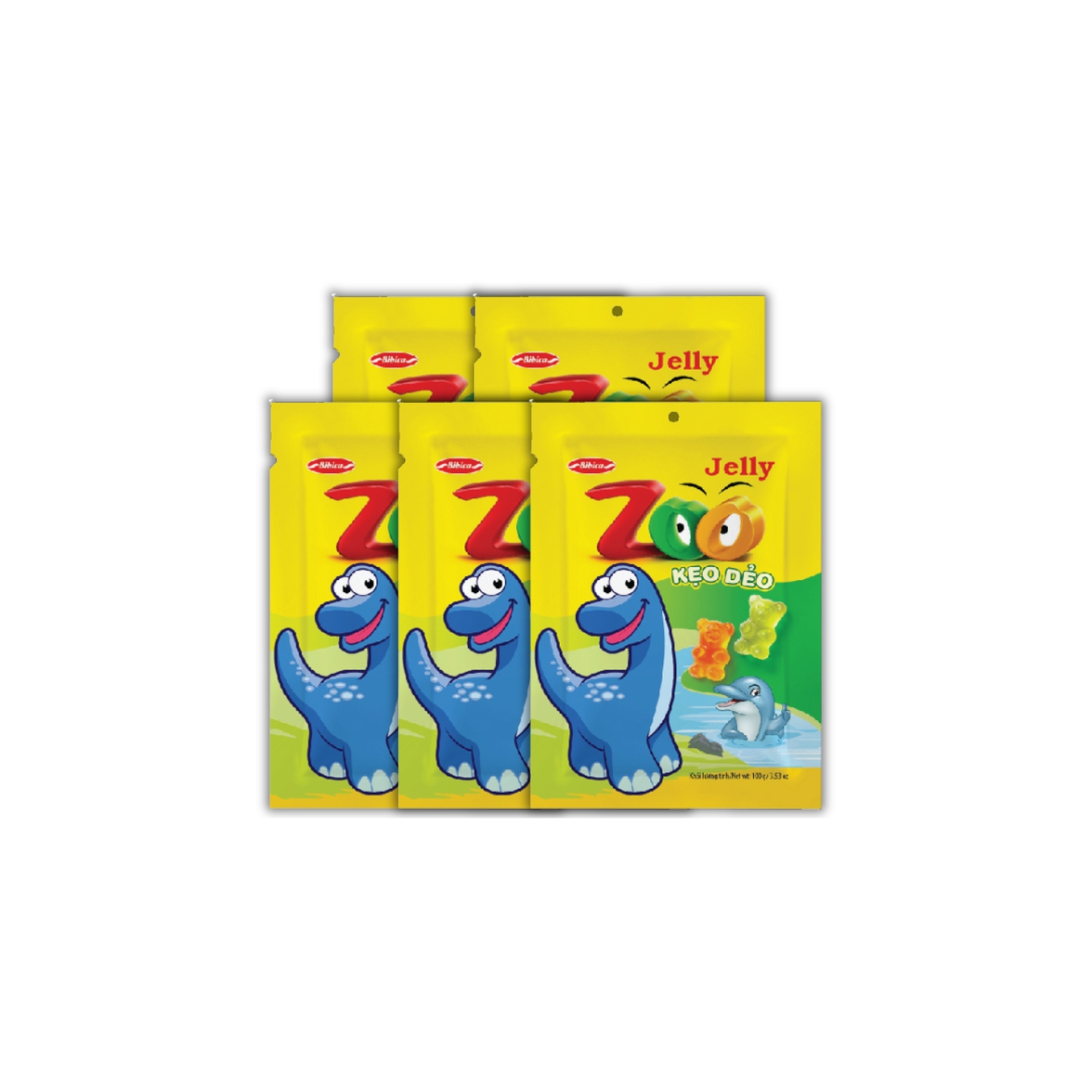 Combo 5 Kẹo Zoo Áo Dầu Bibica 500g