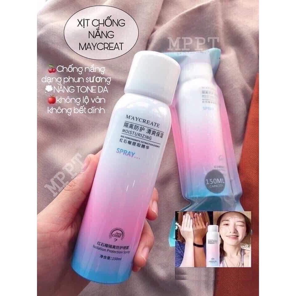 Xịt chống nắng phun sương cao cấp M'aycreate SPF35 (150ml)