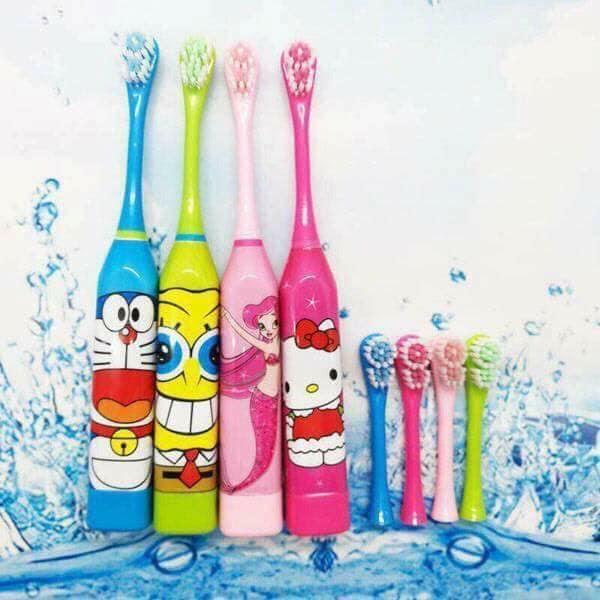 BÀN CHẢI ĐÁNH RĂNG CHO TRẺ CAO CẤP, BÀN CHẢI RĂNG BẰNG PIN TỰ ĐỘNG CHO BÉ (+ ĐẦU THAY THẾ, KHÔNG KÈM PIN), DŨA ĐÁNH RĂNG TRẺ EM, BAN CHAI DANH RANG CAO CAP CHO TRE, DUA DANH RANG TU DONG, BAN CHAI DANH RANG BANG PIN TU DONG CHO TRE EM