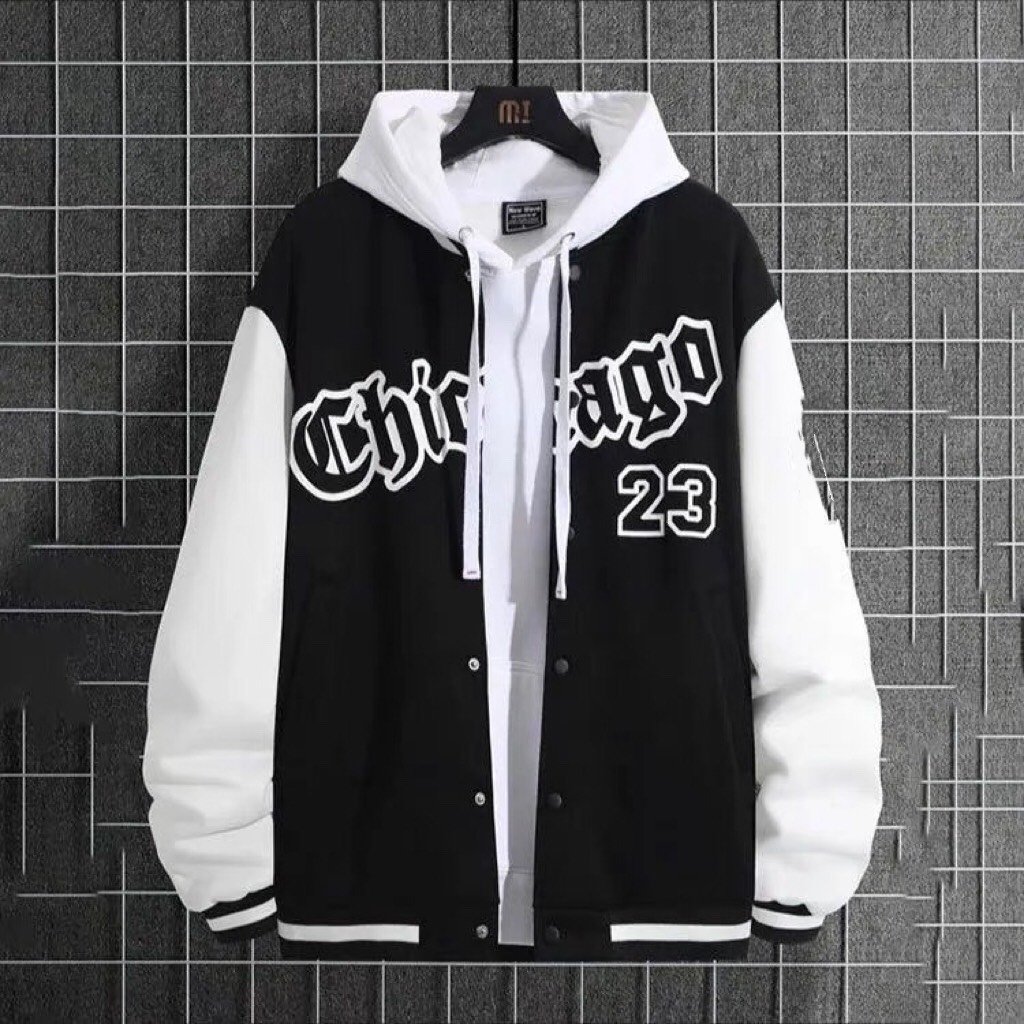 Áo  khoác Bomber nỉ cotton Chicago 23