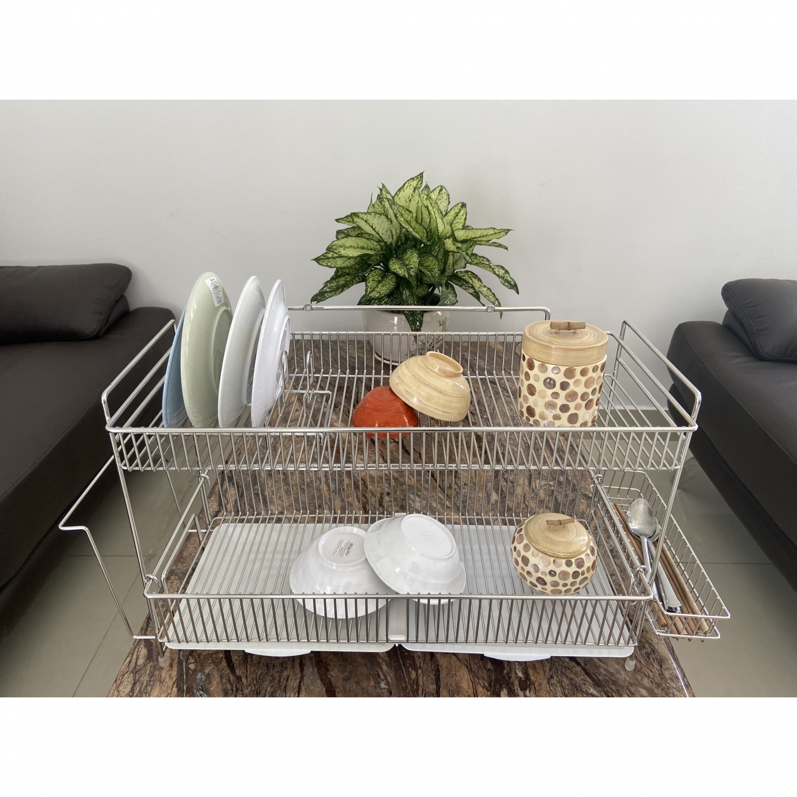 Kệ Chén Bát WIDE 99 Shelf 2 Tầng DaiJin Cao Cấp
