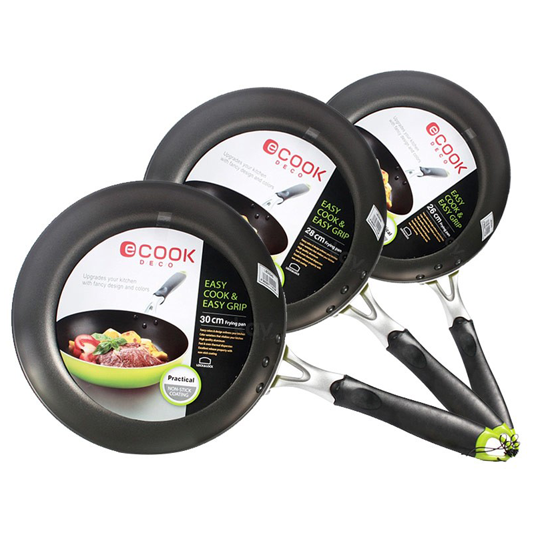 [HCM]Chảo chống dính 26cm  E-Cook Deco Lock&Lock LED2285Y03