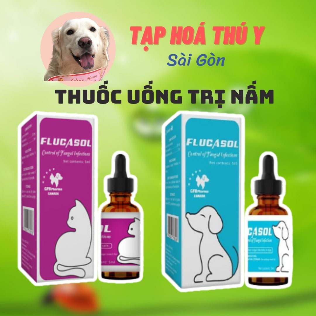 Dung dịch bôi Nấm da cho chó mèo FLUCASOL CANADA chai 5 ml