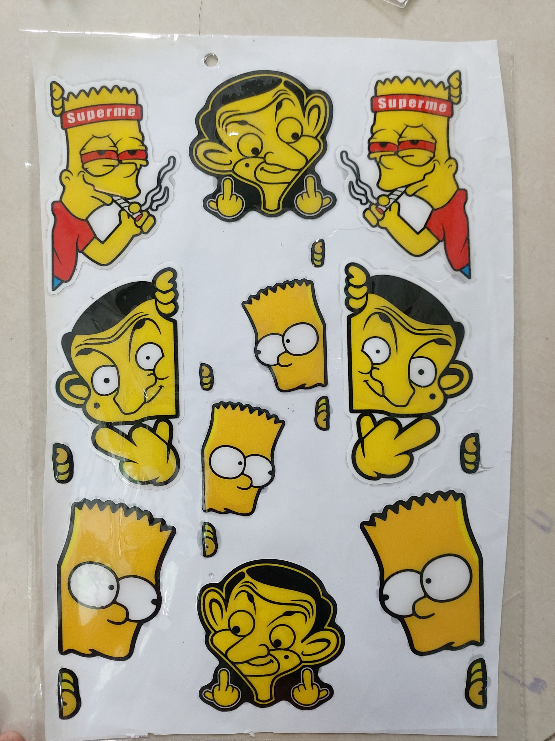 Sticker hoạt hình vui nhộn nổi trọn bộ