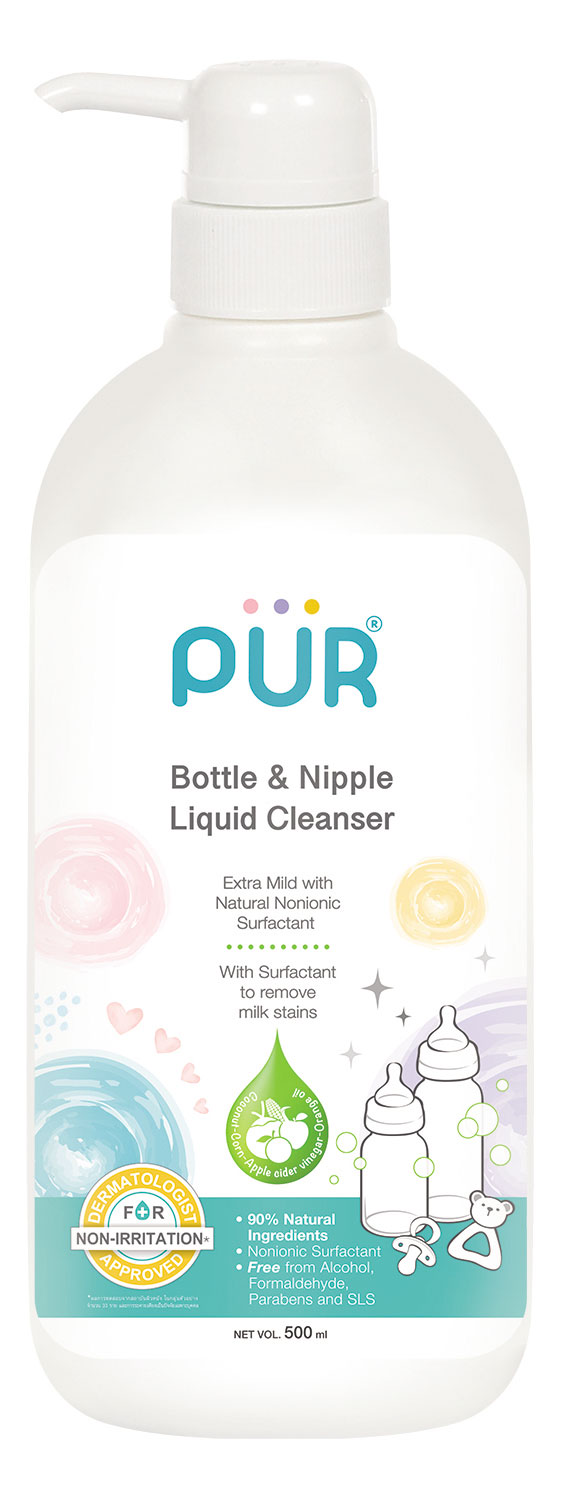 Nước rửa bình sữa và núm ti Pur