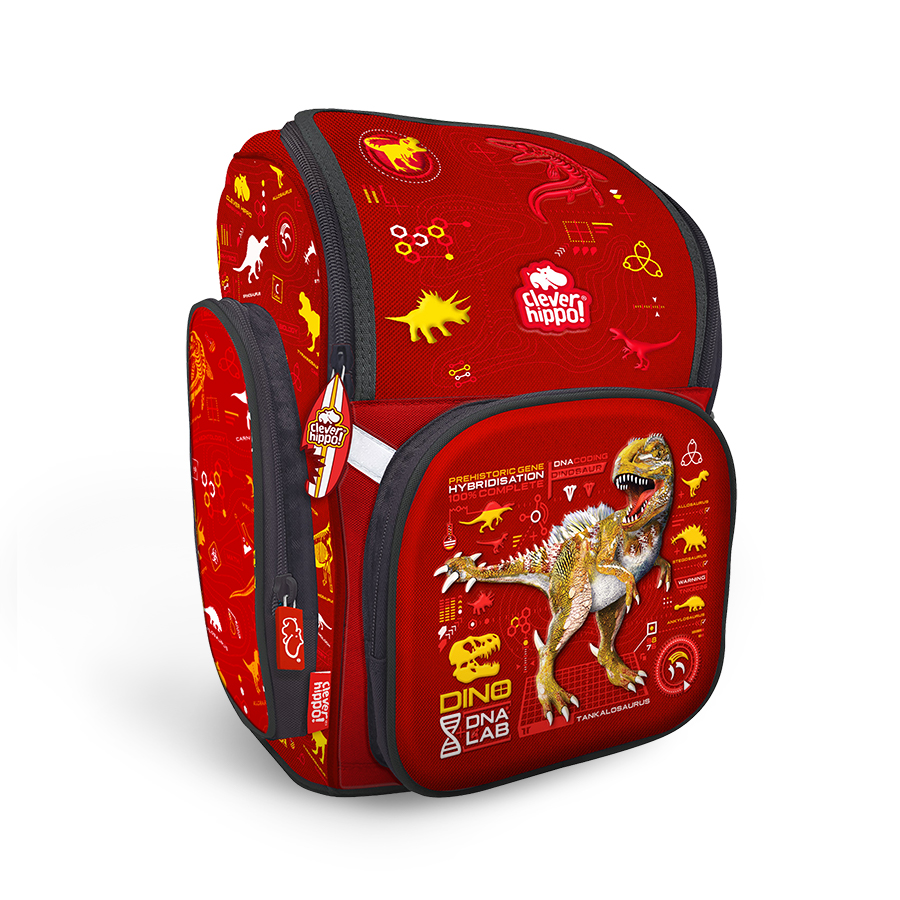 Balo CLEVER HIPPO Fancy - Khủng Long Chúa Tể Đỏ BD1107