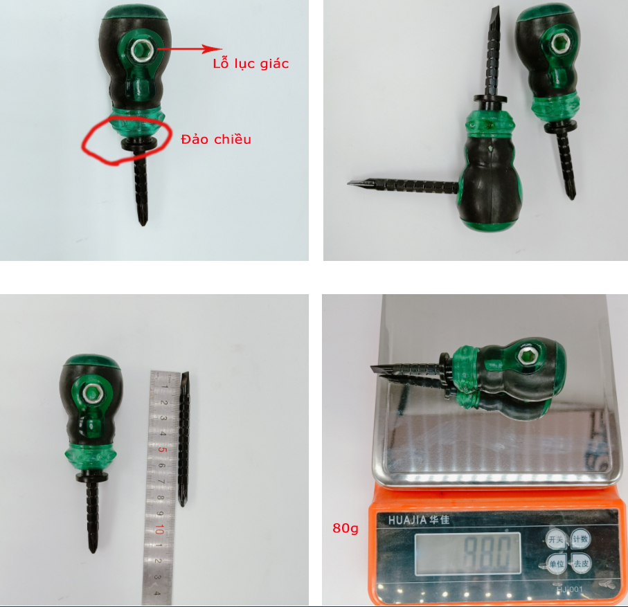 Tô vít lùn 2 đầu đảo chiều 6mm