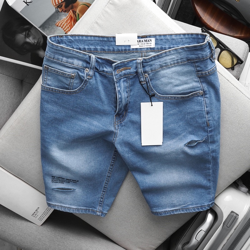 Short big size 120kg quần short jean nam lửng có bigsize xuất khẩu co giãn