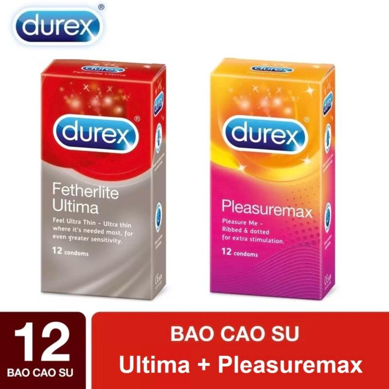 [MUA 1 TẶNG 1] BCS Durex Fetherlite Ultima siêu mỏng + Durex Pleasuremax gân gai [che tên sản phẩm] cao cấp