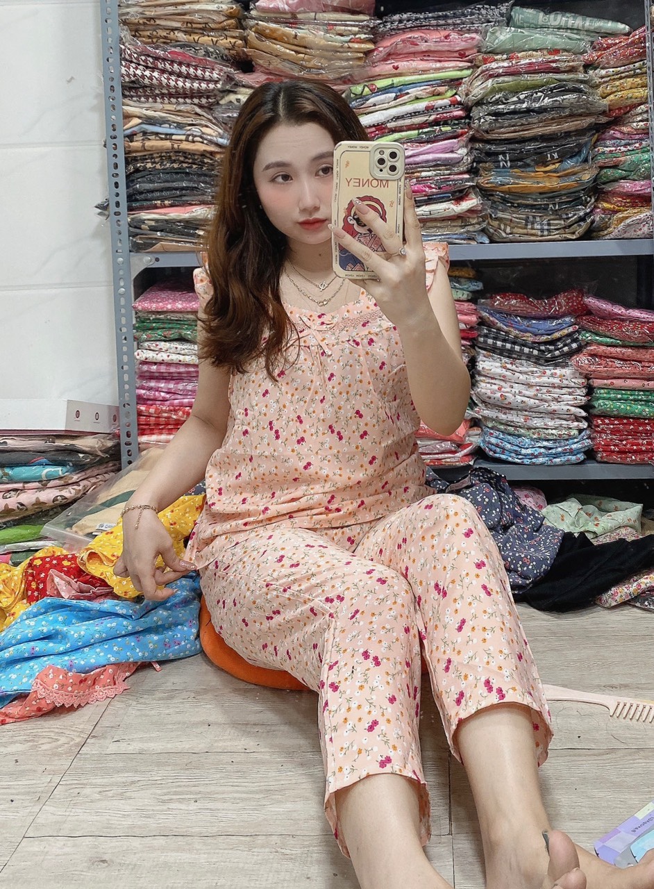(GIÁ GỐC) Đồ bộ lụa mango có túi 55 - 65kg