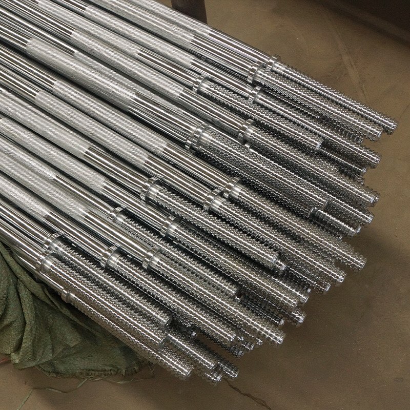 Đòn tạ dài 1m2 đặc mạ inox sáng bóng