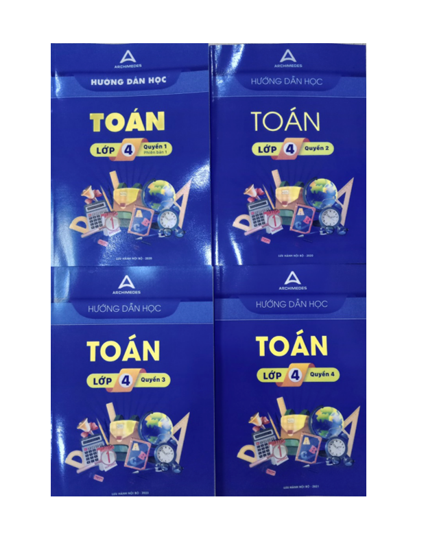 Sách - Combo 4 cuốn Hướng dẫn học toán lớp 4