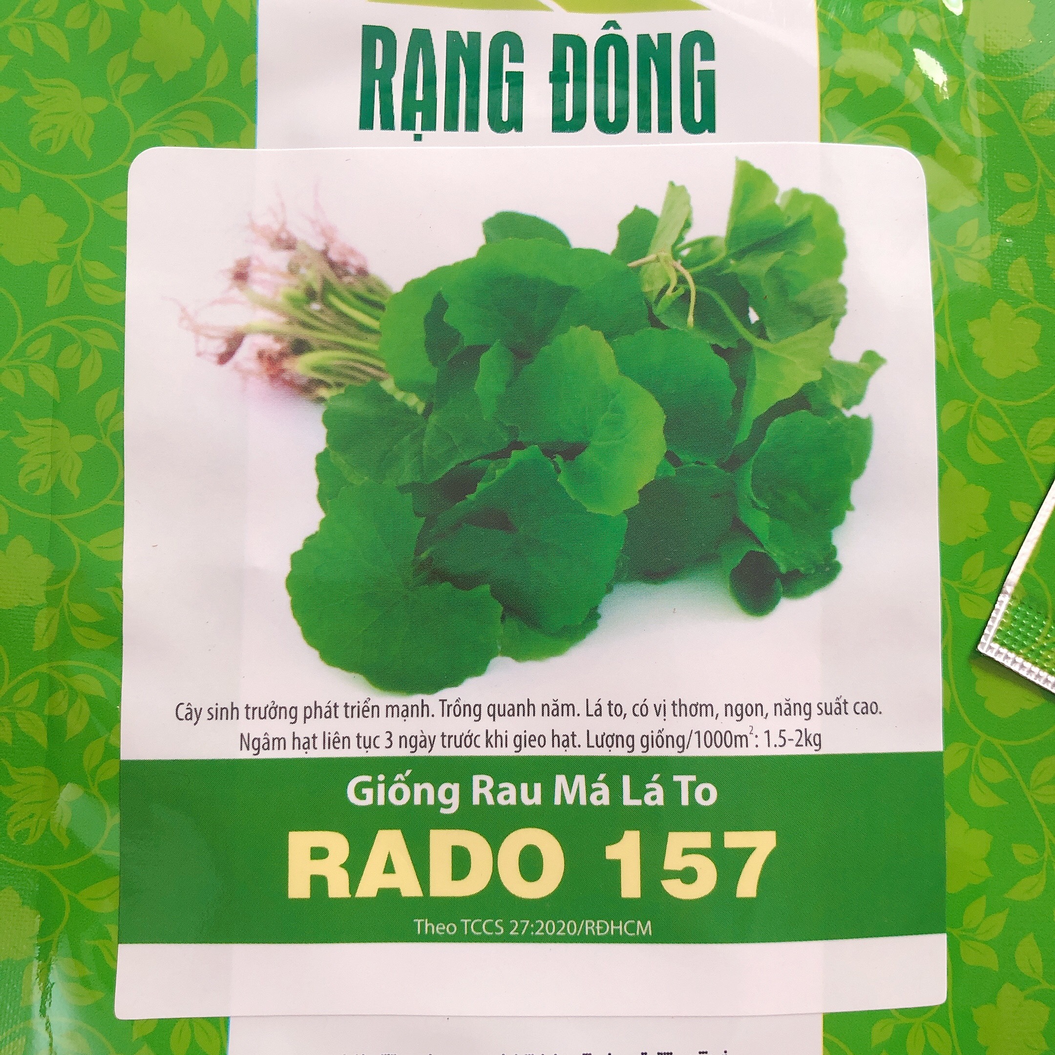 Hạt giống rau má lá lớn rado 157 rd gói 1gr
