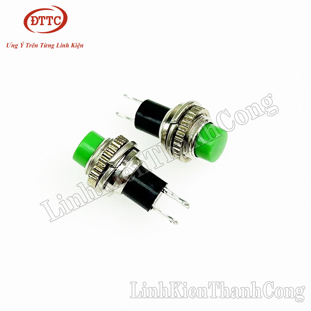Nút Nhấn Nhả DS-314 10mm Xanh Lá, Màu Đỏ