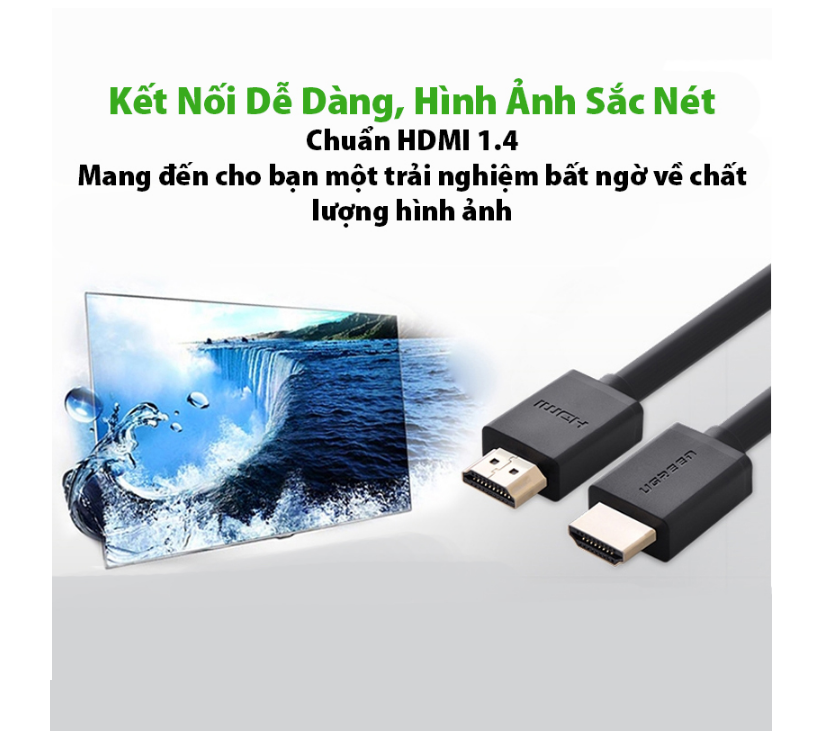 Cáp HDMI dài 20m Ugreen 10112 (Có chip khuếch đại) Chính Hãng