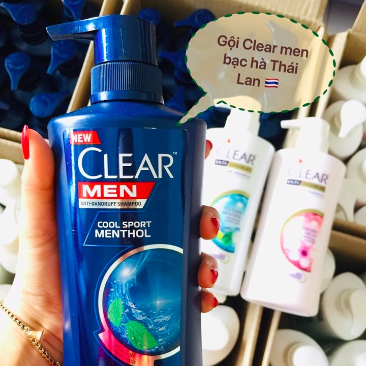 Combo 2 chai dầu gội đầu Clear Men 450ml Thái lan