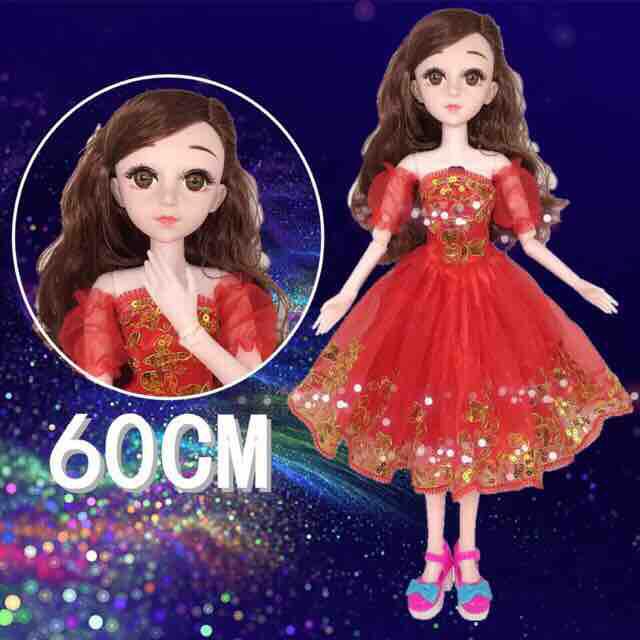 Đầm búp bê 60cm đỏ