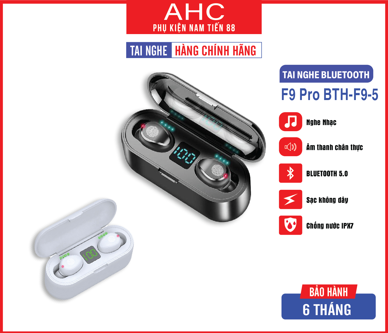 Tai nghe Bluetooth F9 Pro BTH-F9-5 V5.2