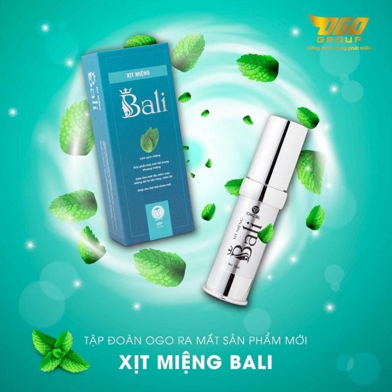 Xịt thơm miệng Bali, giảm mùi hôi, thơm miệng