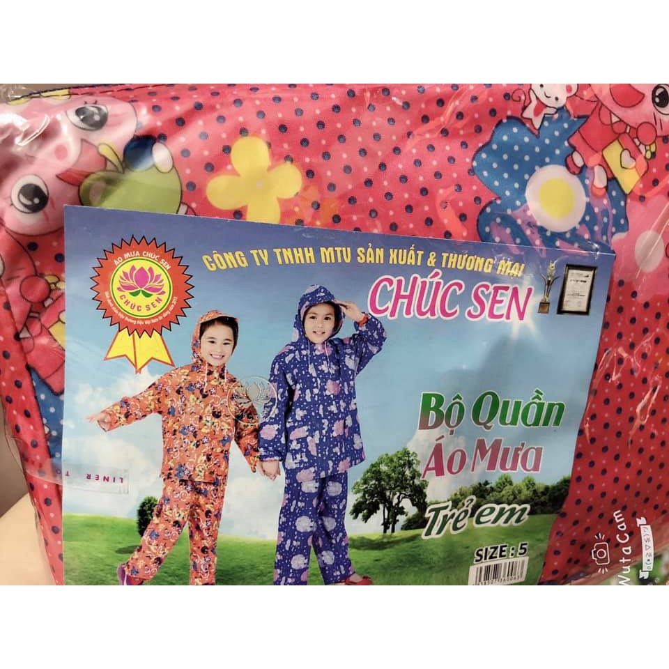 Bộ Quần áo mưa Trẻ em : Siêu bền - Siêu Nhẹ