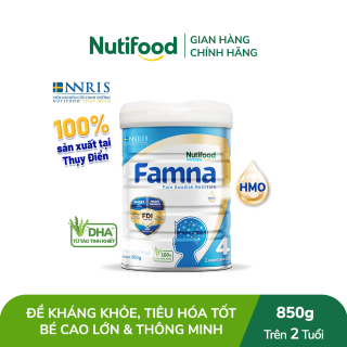 Sữa bột Famna 4 trên 2 tuổi - Bé cao lớn, thông minh Lon 850g thumbnail