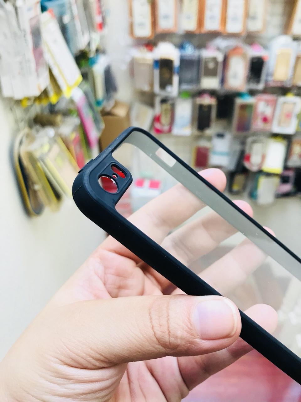 Ốp dẻo trong viền màu cho Iphone 5/5s - Đen
