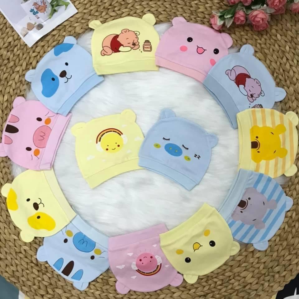 Mũ Nón Sơ Sinh Cho Bé từ 0-6 tháng