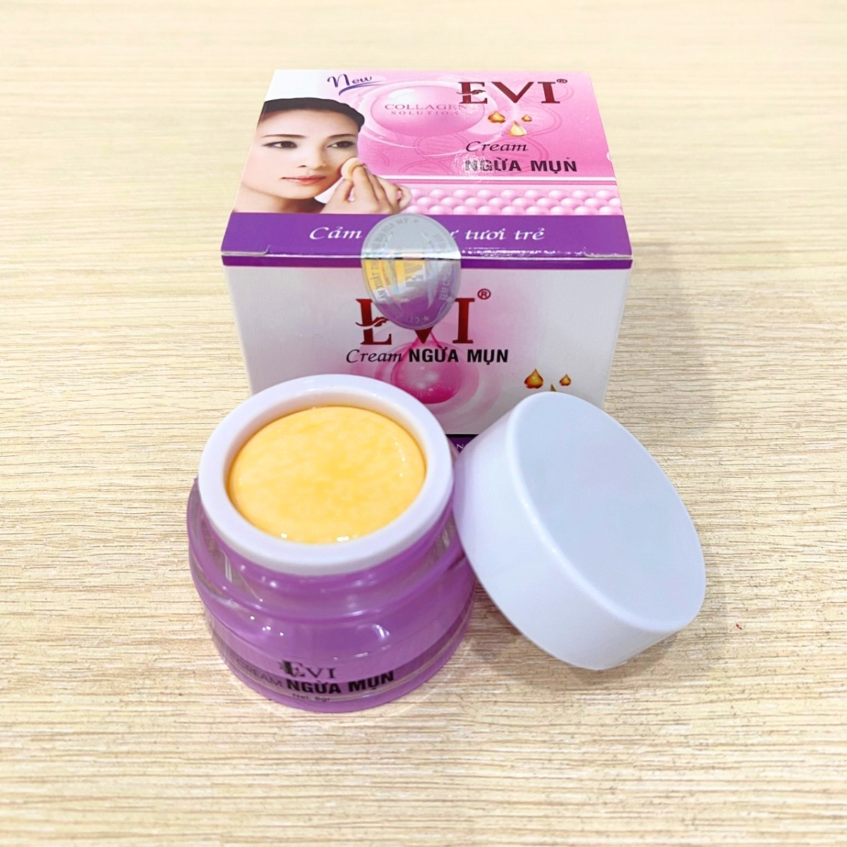 Kem ngừa mụn EVI xóa thâm liền sẹo trắng da không kích ứng 15g