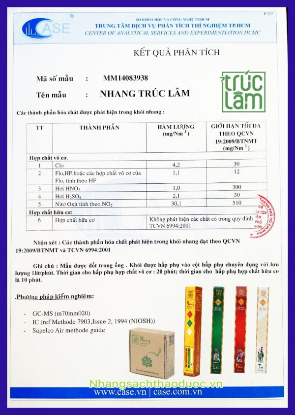 [HCM]Nhang sạch thảo dược Trúc Lâm 20 cm 18 Vị