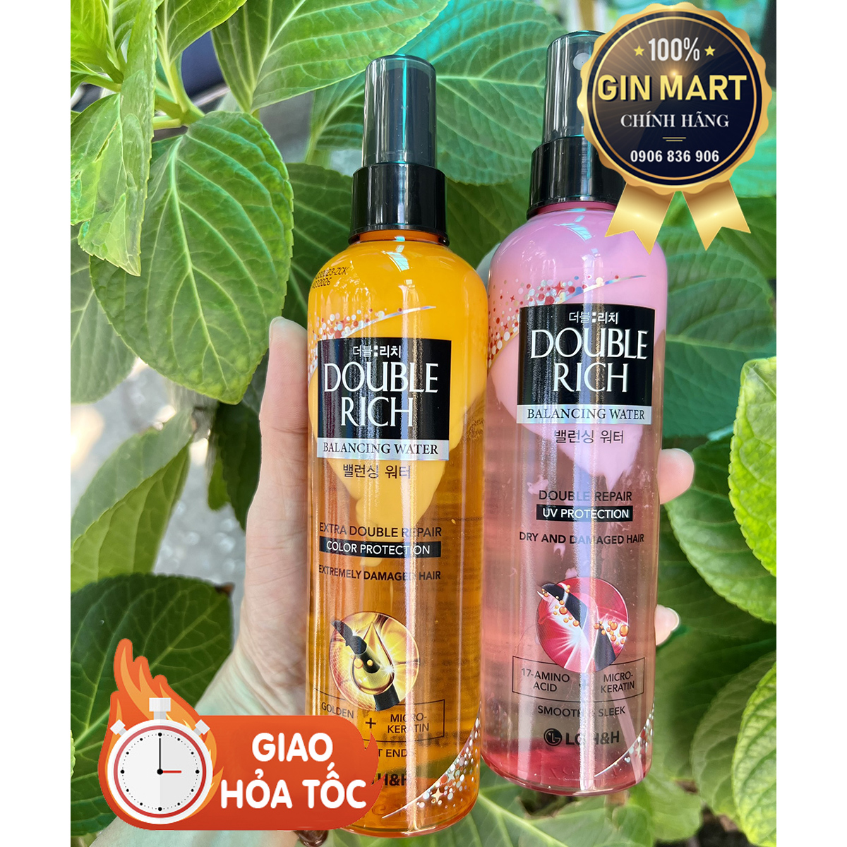 Xịt dưỡng tóc Double Rich 120ml/ 250ml Balancing Water Repair
