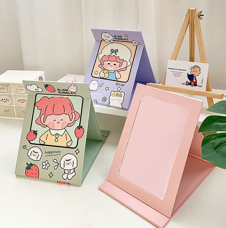 Gương Gấp Để Bàn Hoạt Hình Dễ Thương