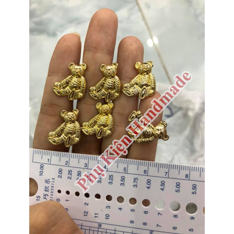 Mạc gấu mini 1,6x2cm làm túi xách