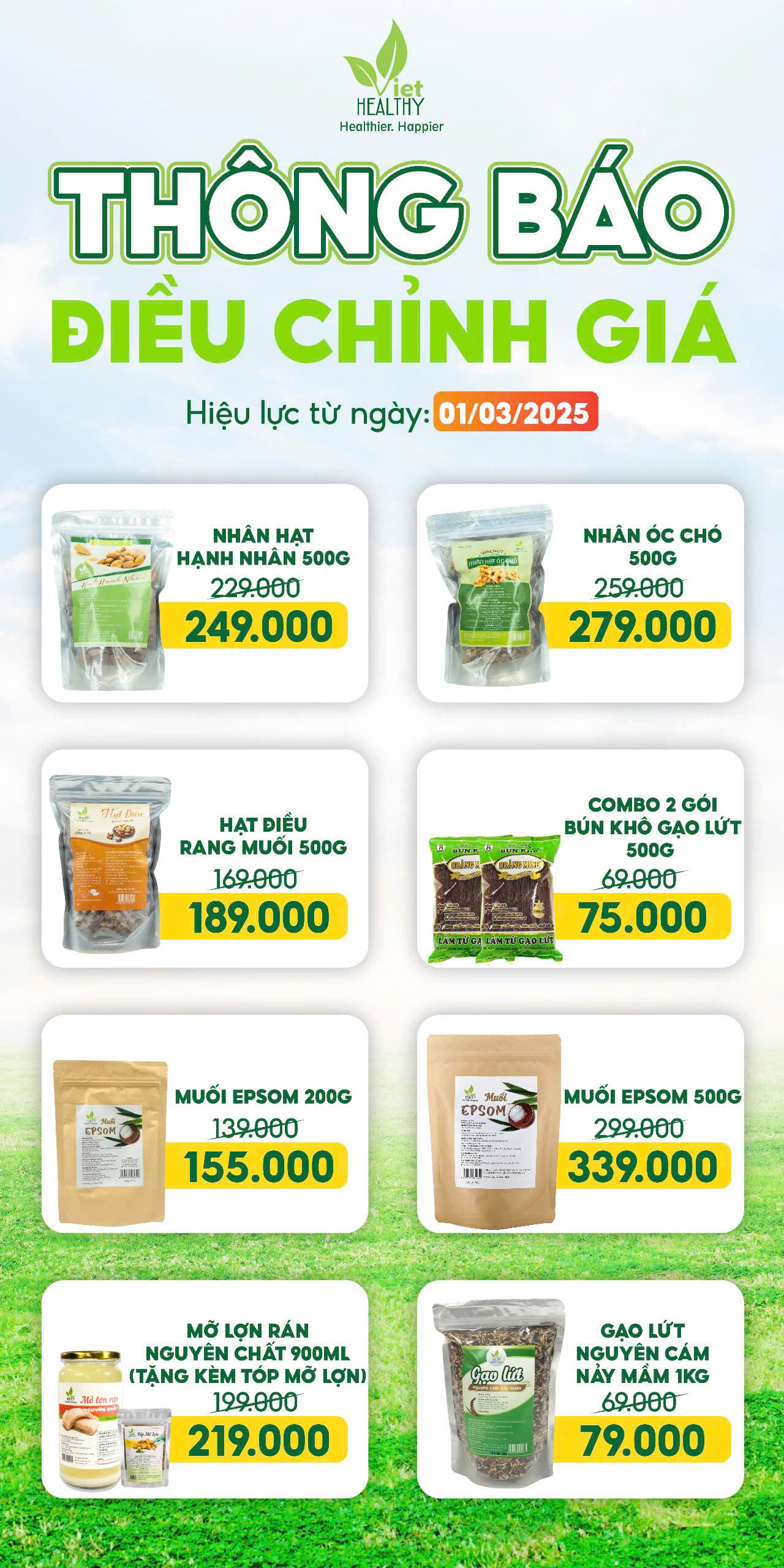 Muối Epsom 200g Viethealthy