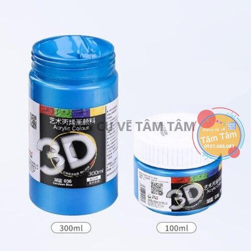 Màu Acrylic 3D, Màu Acrylic 300ml Hãng Chinjoo đăng lần 1/2-Dụng cụ vẽ Tâm Tâm