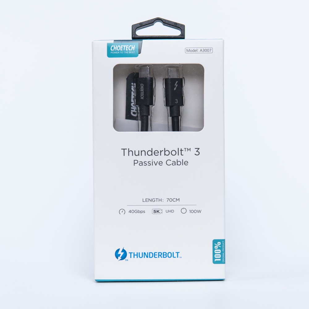 Dây cáp CHOETECH USB-C ra USB-C chuẩn Thunderbolt 3 - A3007 (Tất cả các sản phẩm di động)