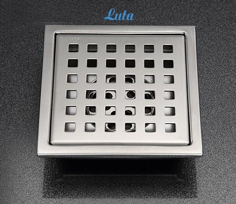 Ga thoát sàn Inox 304 PE-332 (15x15), phi 90, lưới vuông, nước thoát nhanh, chống mùi hôi