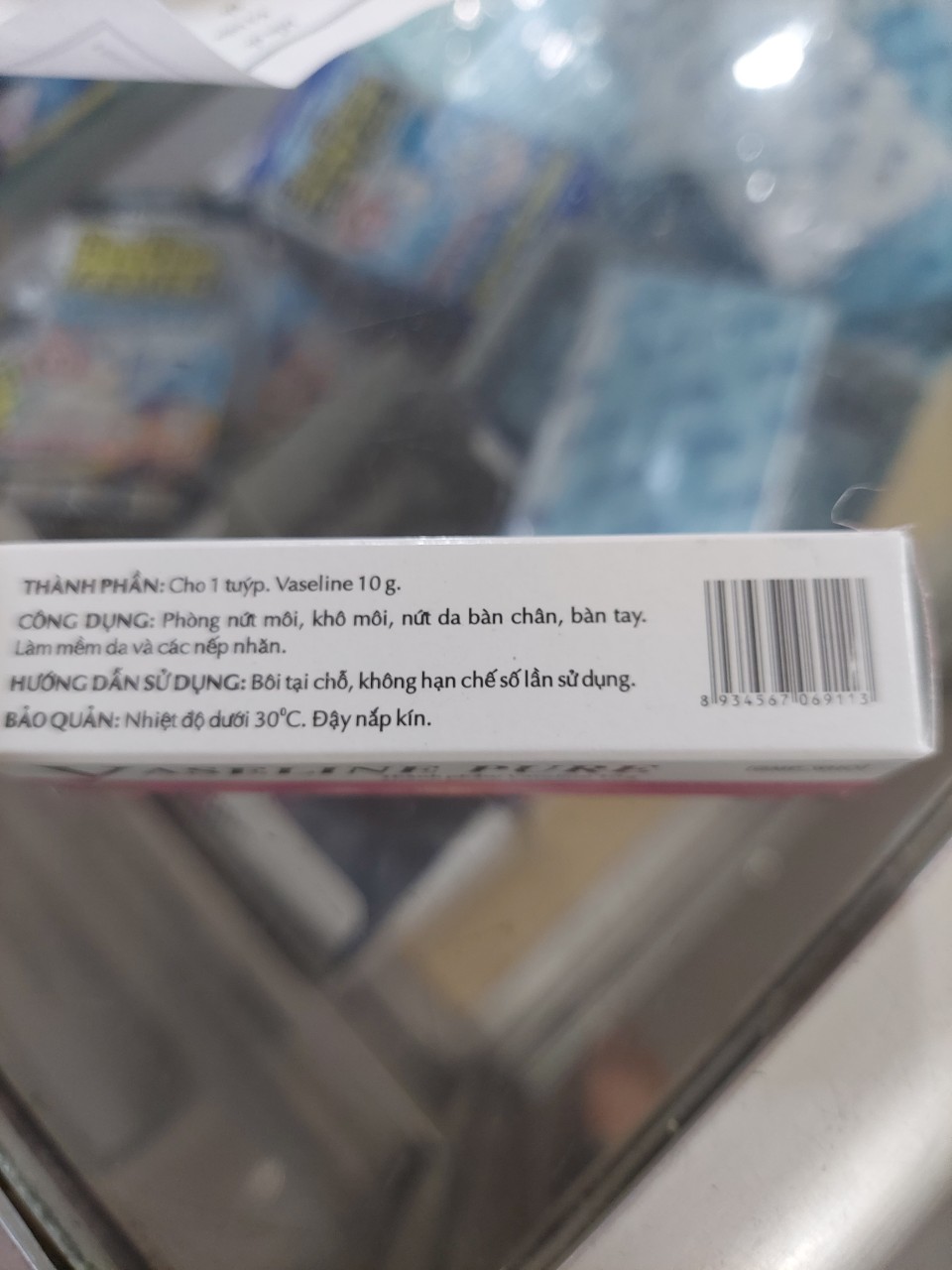 Kem Vaseline Pure bôi khô môi, khô da (tuýp 10g)