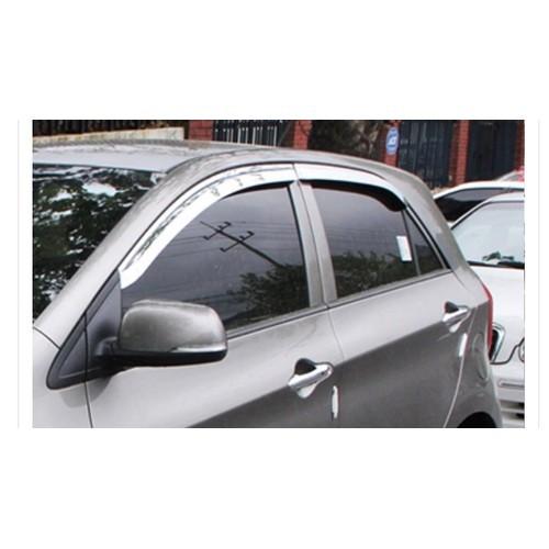 BỘ 4 CHI TIẾT VÈ CHE MƯA MẠ CROM KIA MORNING  2012 - 2020 MADE IN KOREA