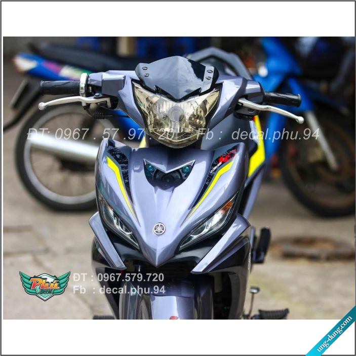 Tem rời Exciter 135 Lc Xám đen (X)