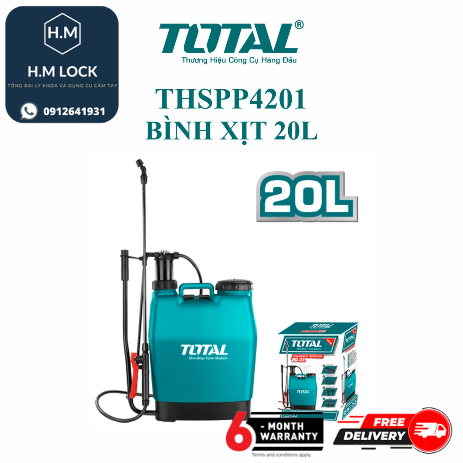 BÌNH XỊT 20L TOTAL - HÀNG CHÍNH HÃNG - THSPP4201 - HM LOCK