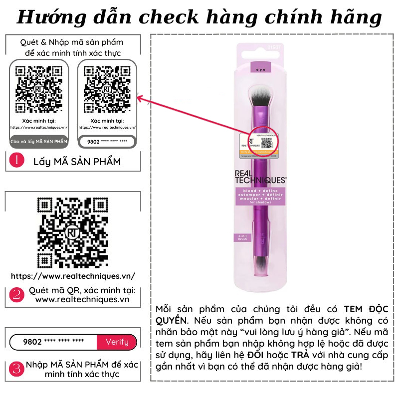 Cọ Trang Điểm Real Techniques Blend And Define Dual Ended Makeup Brush