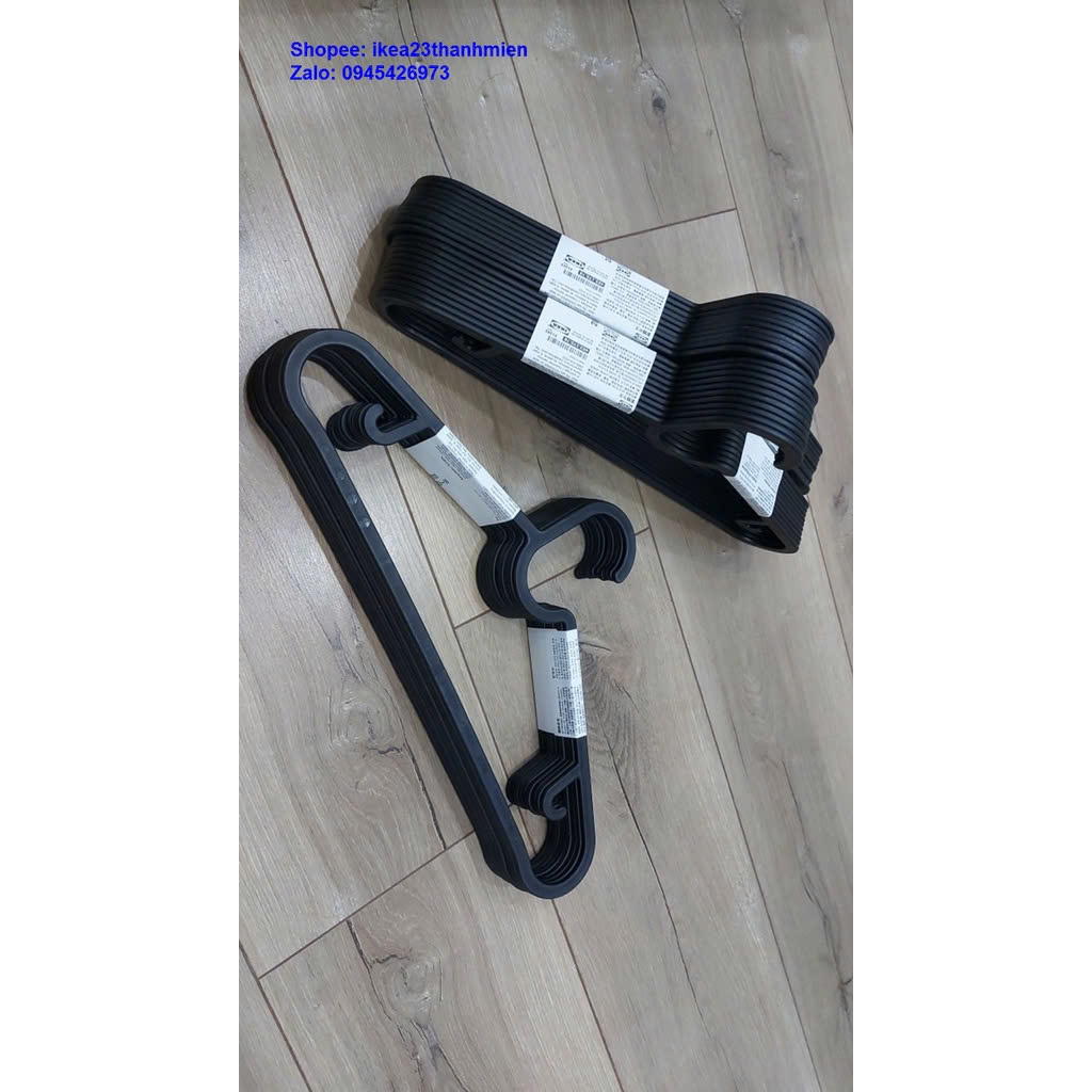 Bộ 10 mắc áo nhựa đen