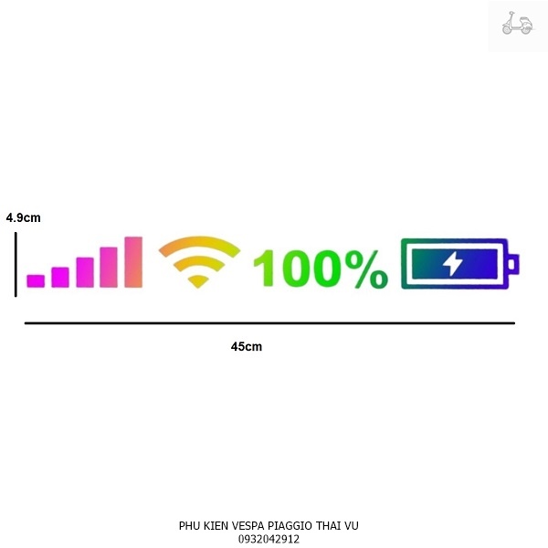 Miếng Dán Phản Quang Mấu Tem Wifi Cho Các Dòng Xe Máy