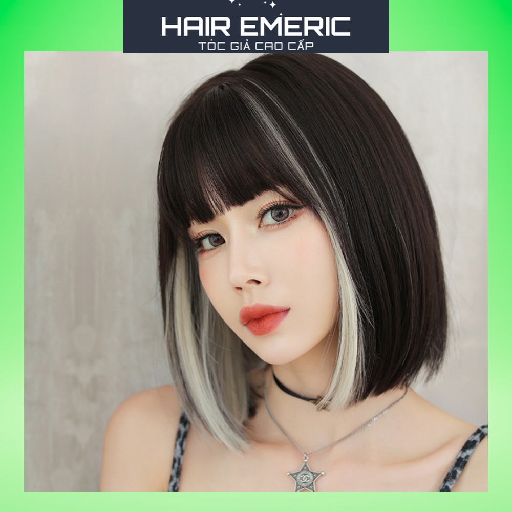 Tóc giả nữ nguyên đầu Vic ngắn Emeric