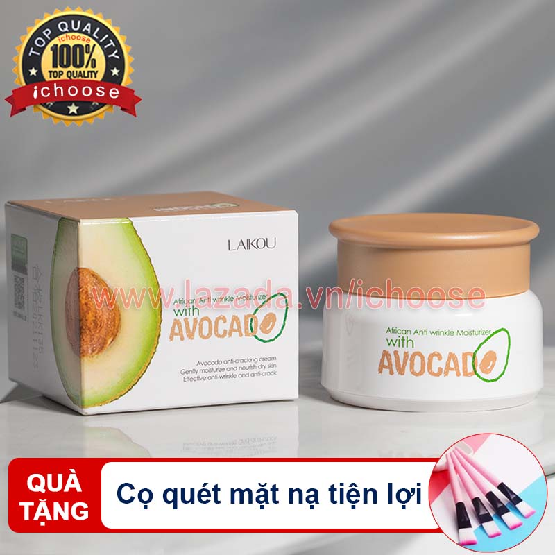 Mặt nạ bơ Avocado laikou dưỡng ẩm sáng da - Tặng cọ quét