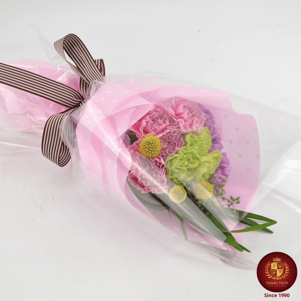 Giấy gói hoa bóng kính trong