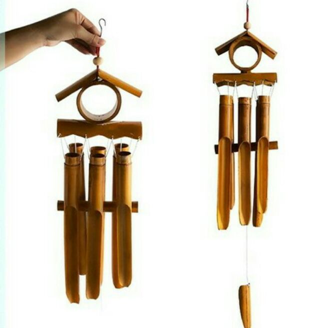 Chuông gió tre trúc hình ngôi nhà