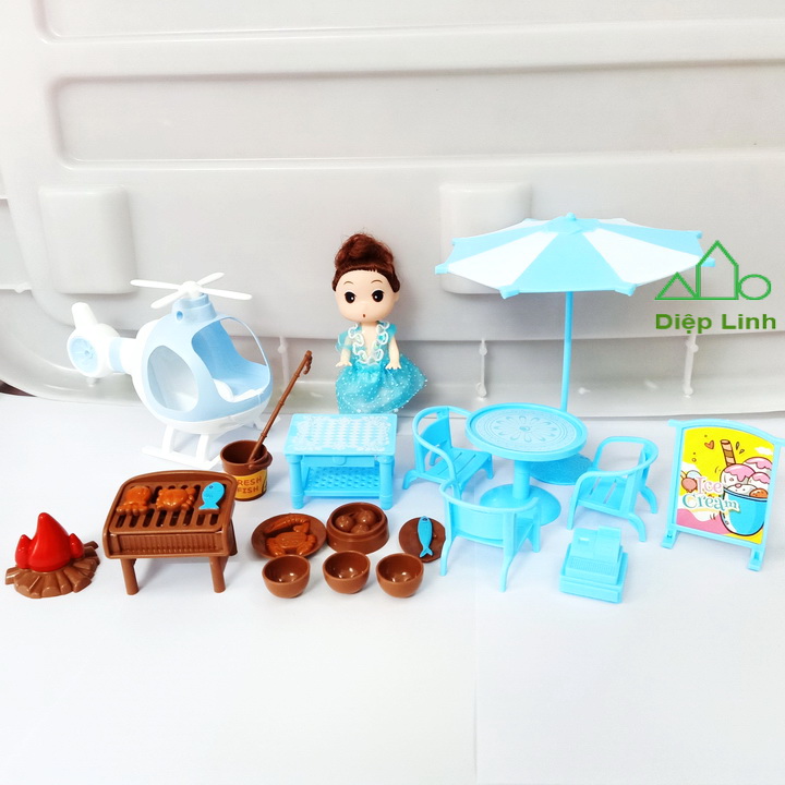[HCM]Đồ Chơi Dream Country Kitty Búp Bê Dù Máy Bay Xích Đu - Diệp Linh