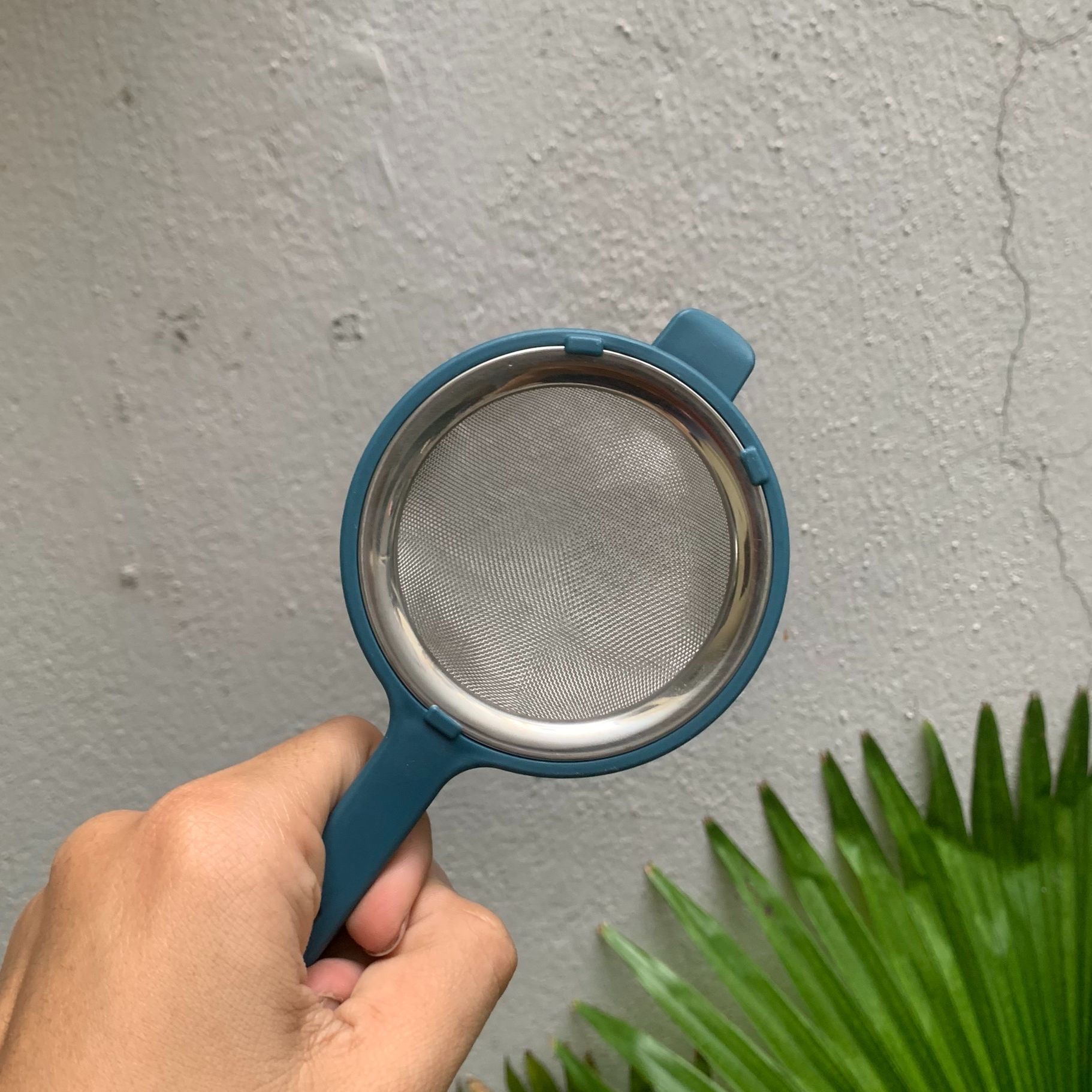 Ray lọc cháo và nước cốt inox cán nhựa đường kính 8cm